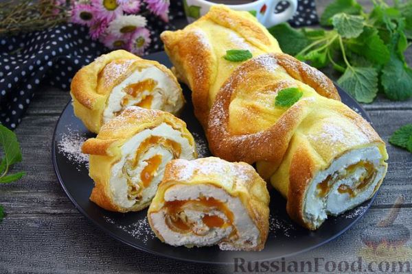Ленивый эклер с творожным кремом