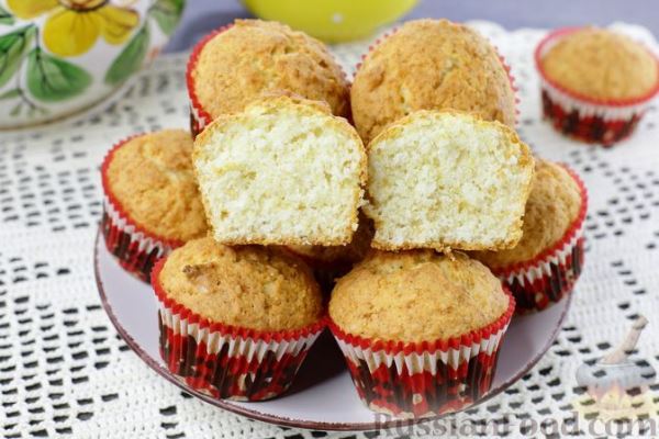 Творожные кексы с кокосовой стружкой