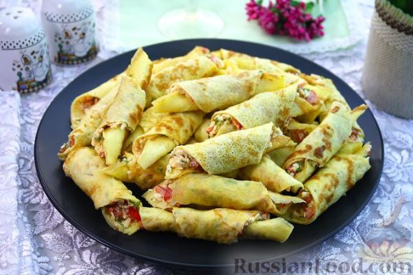 Яичные рогалики с плавленым сыром
