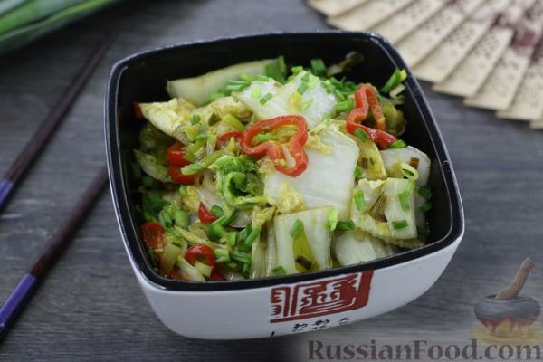 Жареная пекинская капуста по-азиатски
