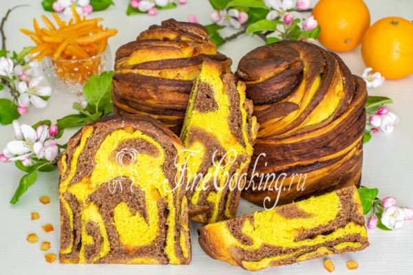 Пасхальный кулич-краффин апельсиново-шоколадный