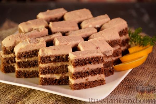 Канапе-пирожные с селёдочным маслом