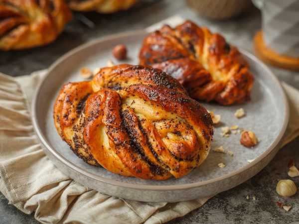 Постные булочки с маком