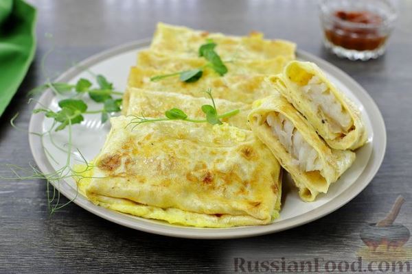 Жареная рыба в лаваше