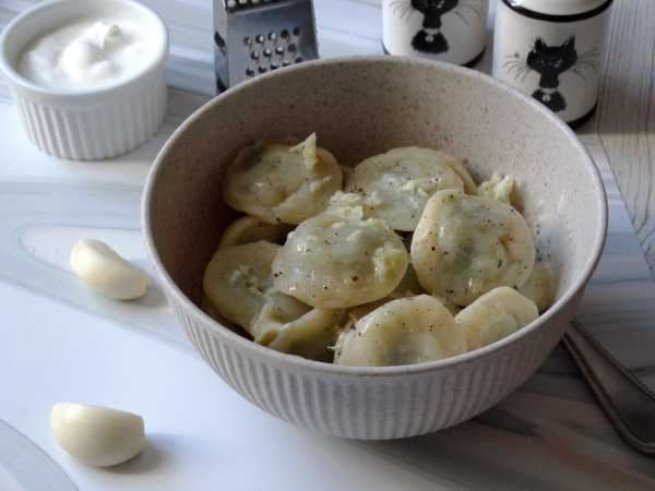 Пельмени с зеленью
